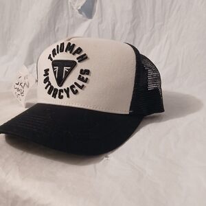 Triumph Motorcycles Black and White Cap